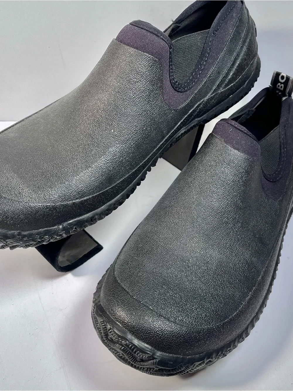 Bogs Men's Black Slip-On Rain & Snow Work Shoes